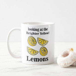 Lemons Fruit Looking At The Brighter Yellow Lemons Coffee Mug