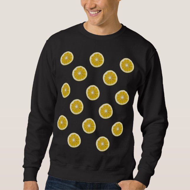 Lemons Fruit Pattern Sweatshirt (Front)