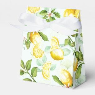 Lemons Fruit Watercolor Summer Fruit Pattern Mint Favor Boxes