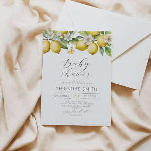 Lemons Fruits Citrus Baby Shower Invitation