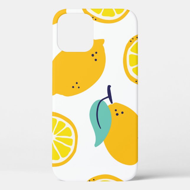 Lemons fruits seamless pattern Case-Mate iPhone case (Back)