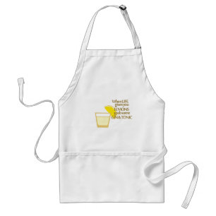 lemons gin and tonic adult apron