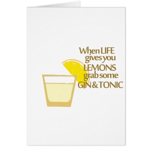 lemons gin and tonic cards (Front)