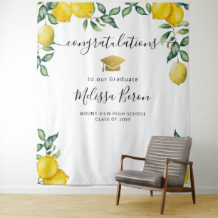 Lemons Graduation Photo Backdrop for Photo booth