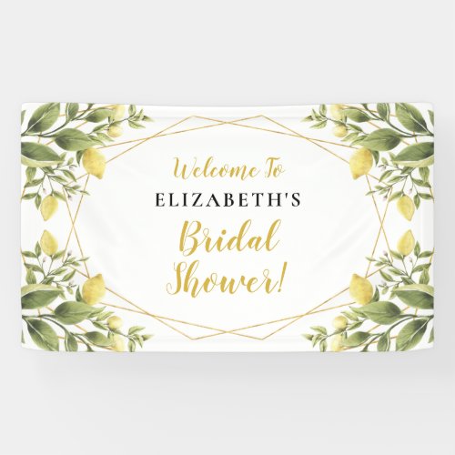 Lemons Greenery Bridal Shower Banner