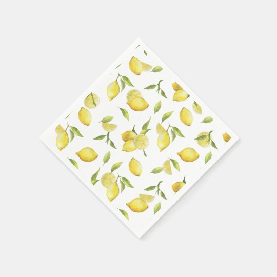 Lemons & Greenery PARTY Paper Napkins