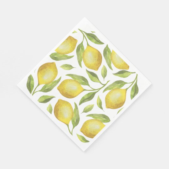Lemons & Greenery PARTY Paper Napkins