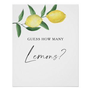 Lemons - guess how many lemons poster