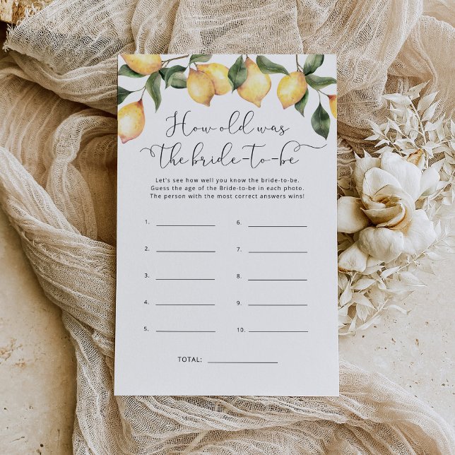 Lemons How old was the bride to be game (Creator Uploaded)