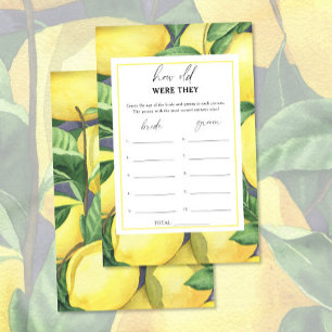 Lemons - How old were they bridal game