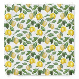 lemons, illustration. fruit bandana