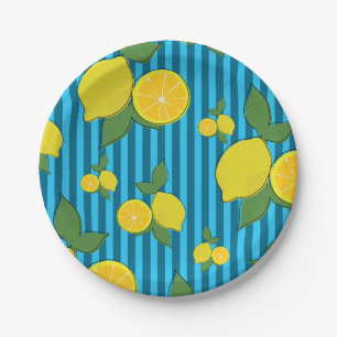 Lemons Illustration Paper Plates
