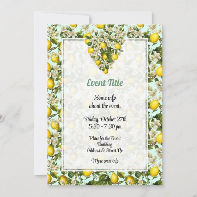 Lemons Invitation (Front)