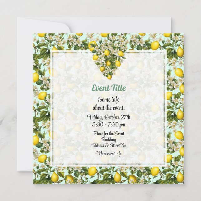 Lemons Invitation (Front)