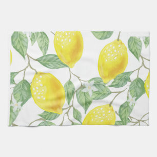 lemons kitchen towel
