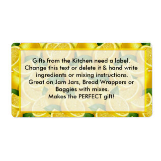 Lemons Labels Gifts from the Kitchen need labels