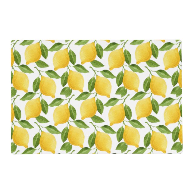 Lemons Laminated Placemat (Front)