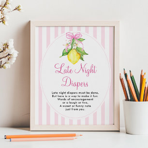Lemons Late Night Diapers Sign