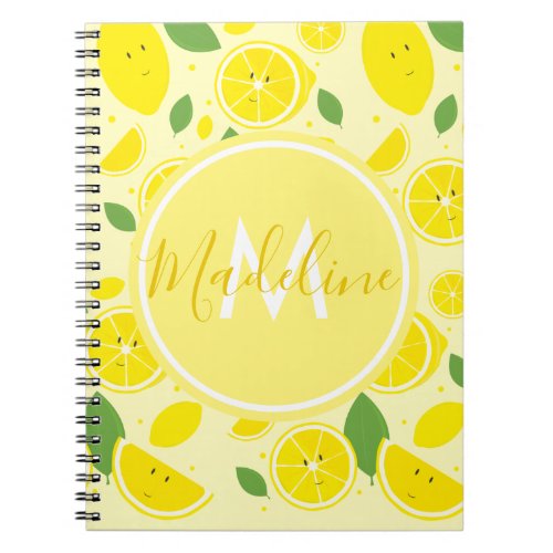 Lemons Leaf Pattern Name Initial Notebook