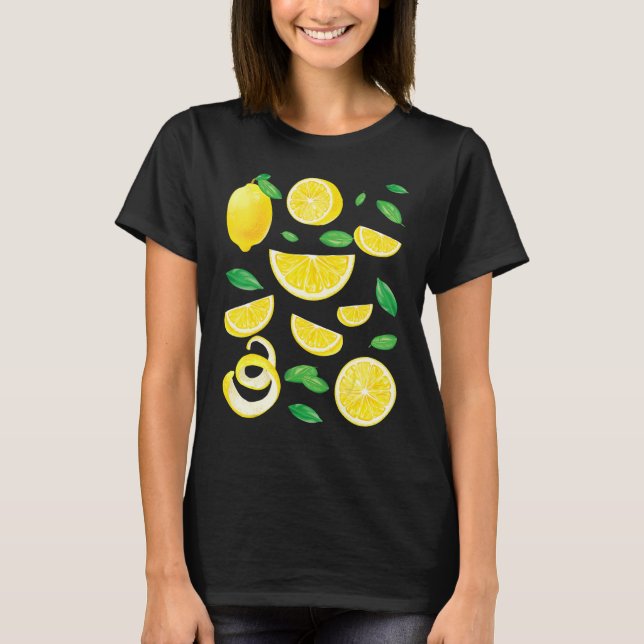 Lemons Lemon Slices Fruit Slices Lemonade Citrus S T-Shirt (Front)