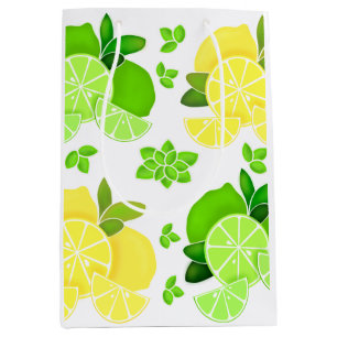 Lemons lime lemon lime slices sunny citrus medium gift bag