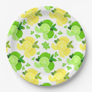 Lemons lime  lemon lime slices sunny citrus    pap paper plates