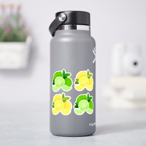 Lemons lime lemon lime slices sunny citrus     sticker