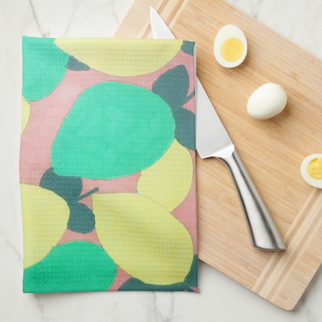 Lemons & Limes Citrus Fresh Pattern Kitchen Towel (Quarter Fold)