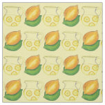 Lemons Limes Lemonade Citrus Fruit Yellow Green Fabric