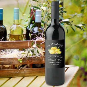 Lemons Limoncello Thanks Black Bottle Labels