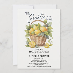 Lemons Little Sweetie Baby Shower Invitation