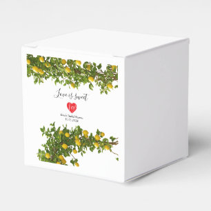 Lemons Love is sweet Bridal shower Favor Boxes