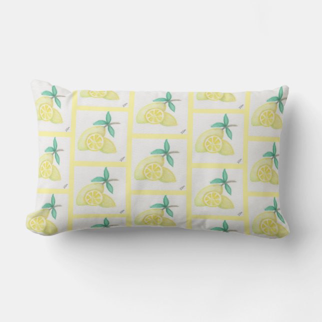 Lemons Lumbar Pillow (Front)