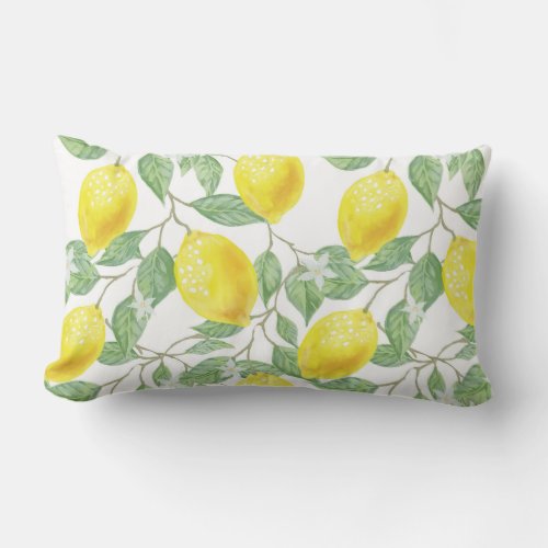 Lemons Lumbar Pillow