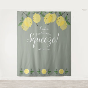 Lemons Main Squeeze Green Bridal Shower Backdrop