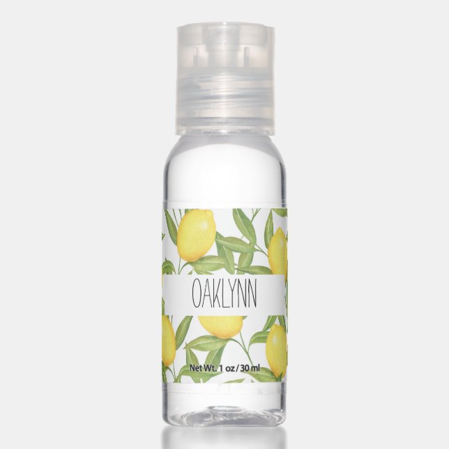 Lemons Monogram Hand Sanitizer (Front)