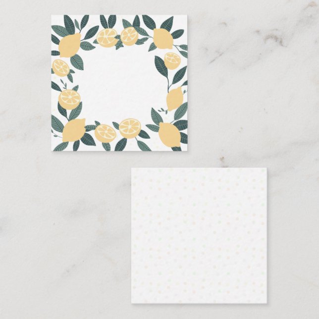 Lemons note card (Front/Back)