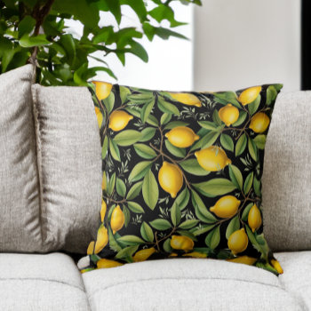 Lemons Of The Amalfi Coast Elegant Throw Pillow by AntiqueImages at Zazzle
