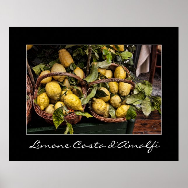 Lemons of the Amalfi Coast Italian Restaurant Poster (Front)