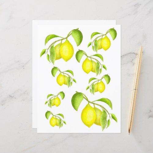 Lemons on a Branch 2 Scrapbook Paper