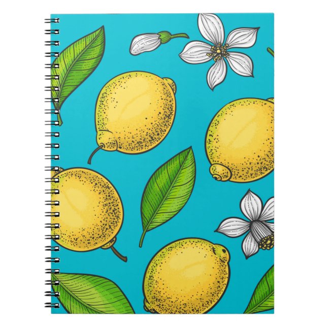 Lemons on blue notebook (Front)