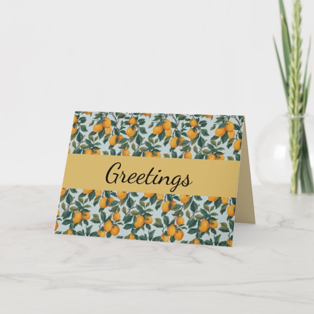 Lemons on Branches Card (Front)