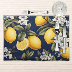 Lemons on Navy - Mediterranean Cloth  Placemat