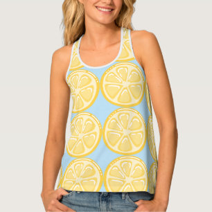 lemons on pale blue background Athletic Tank Top