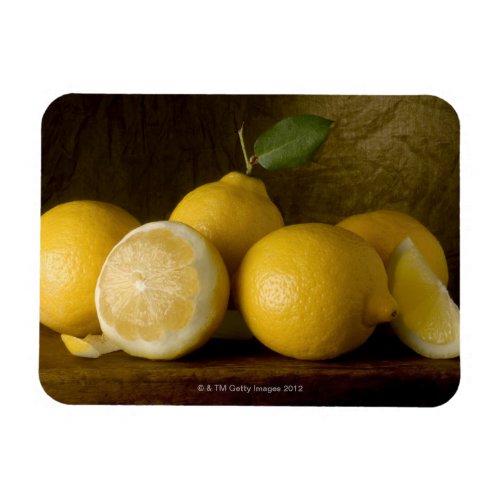 lemons on wood magnet