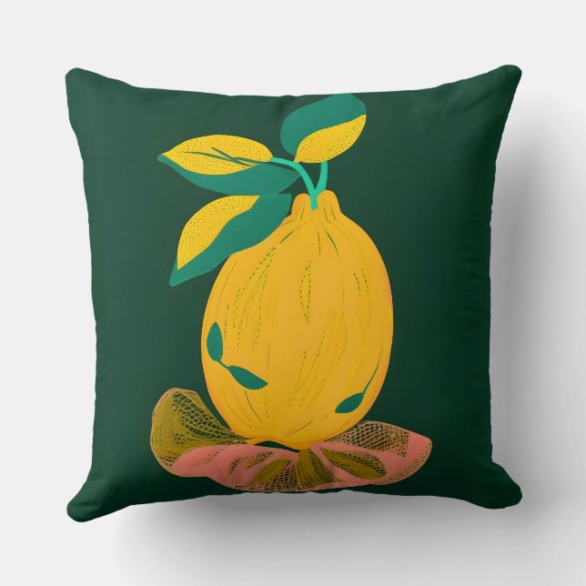 Lemon's Out of The Net Bag Throw Pillow (Back)