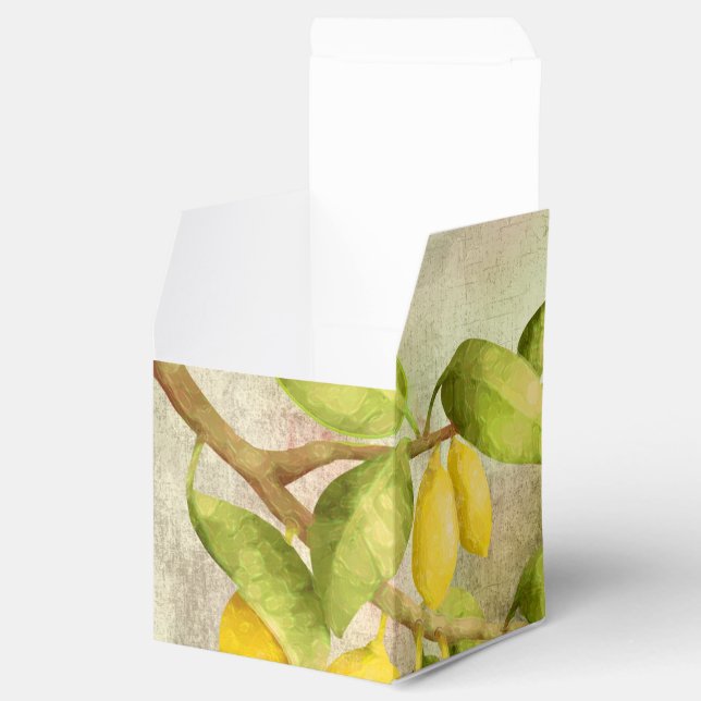 Lemons Painting  Favor Boxes (Opened)
