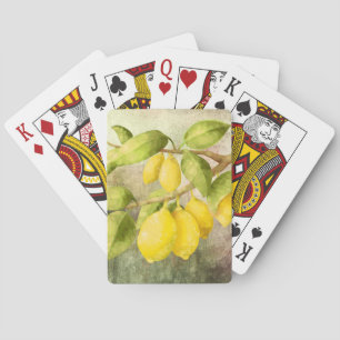 Lemons Painting  Poker Cards