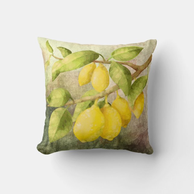 Lemons Painting  Throw Pillow (Front)