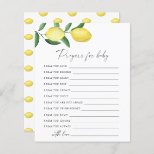 Lemons - Party game prayers for baby game